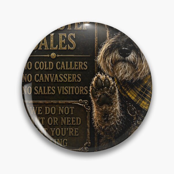 Item preview, Steampunk Schnauzer No Doorstep Sales Sign | Funny Victorian Dog Door Sign | No Cold Callers | CCTV Notice designed and sold by SteampunkJim.