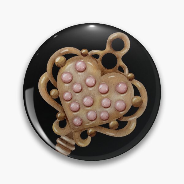 Item preview, Ornate Golden Heart Key with Pink Pearls designed and sold by ArtTinulyaOk.