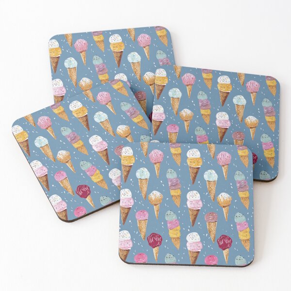 Item preview, Summer Ice Cream Cones Pattern Sweet Tooth designed and sold by NicolasGlowArt.
