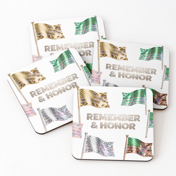 Item preview, Metallic American flags commemorate Remember & Honor. designed and sold by Creative88Art.