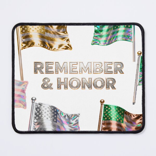 Item preview, Metallic American flags commemorate Remember & Honor. designed and sold by Creative88Art.