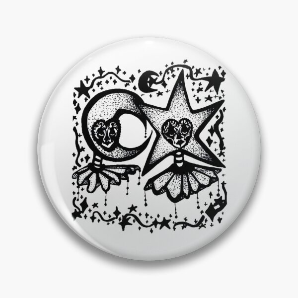 Item preview, Celestial Circus Clowns Moon And Star Greyscale designed and sold by KayTurtless.