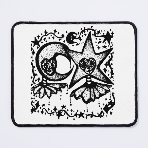 Item preview, Celestial Circus Clowns Moon And Star Greyscale designed and sold by KayTurtless.
