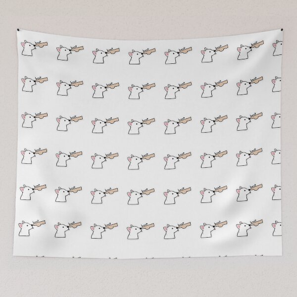 Item preview, Boop - BULL TERRIER getting a tap on the nose -STICKER designed and sold by CROFTARTS.