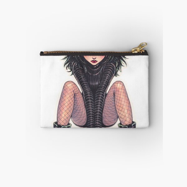 Item preview, A gothic girl in fishnet stockings. designed and sold by Creative88Art.