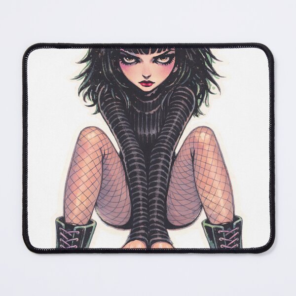 Item preview, A gothic girl in fishnet stockings. designed and sold by Creative88Art.