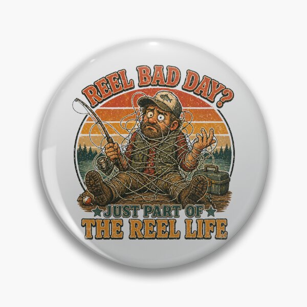Item preview, Fishing gone wrong. Reel and fisherman. designed and sold by byaga.