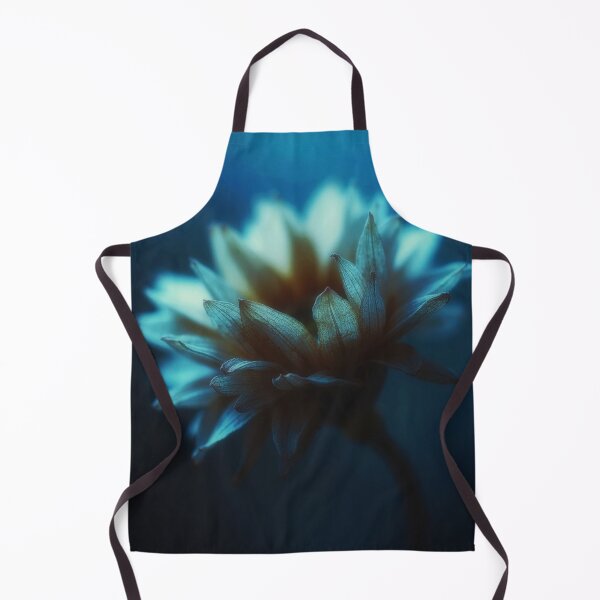 Item preview, Lunar Drift | Dark Blue Dreamy Flower Botanical Art Print designed and sold by CunningMaskPrints.