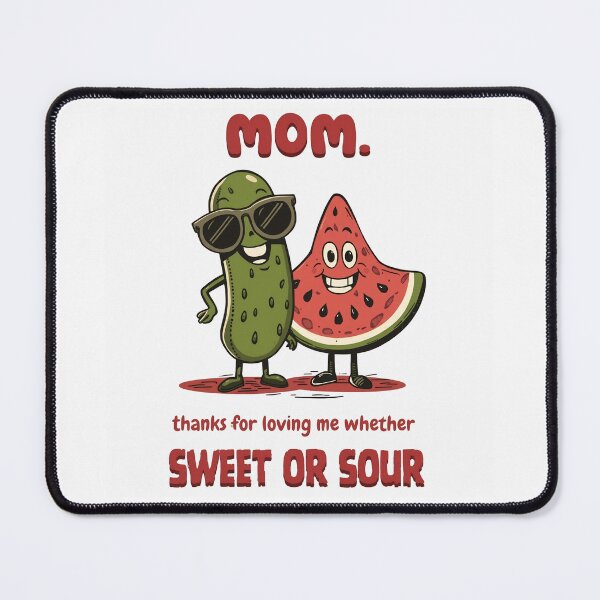 Item preview, Funny Mother's Day Gift - Sweet or Sour Pickle & Fruit Art designed and sold by Basma Designs | Funny Shirts, Stickers & Mugs.