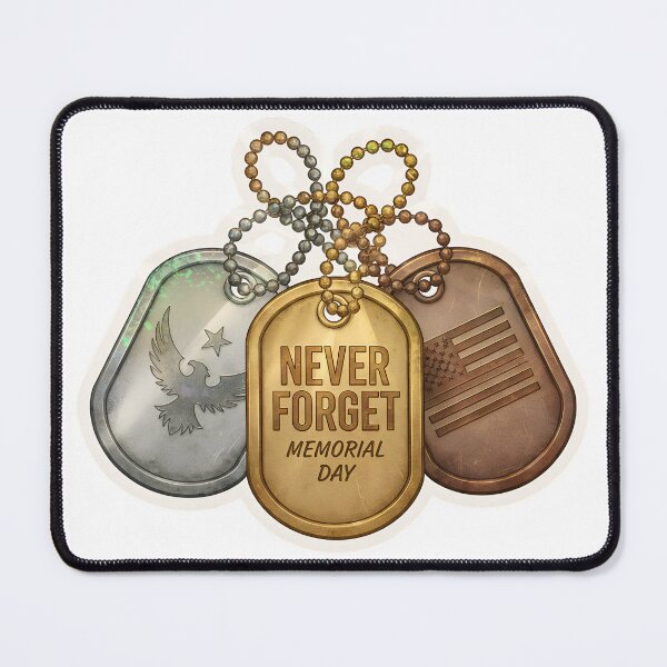 Item preview, Three military dog tags signify Never Forget. designed and sold by Creative88Art.