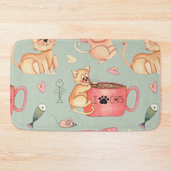 Item preview, Cute Cat Pattern Aesthetic Cat Lover Seamless Design designed and sold by Cool-cat-art.