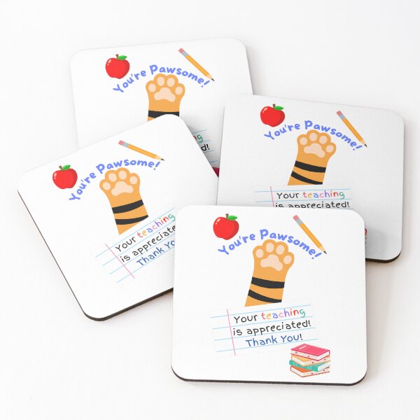 Item preview, Teacher Appreciation You're Pawsome Orange Tiger Cat Paw designed and sold by MYCatStuff.