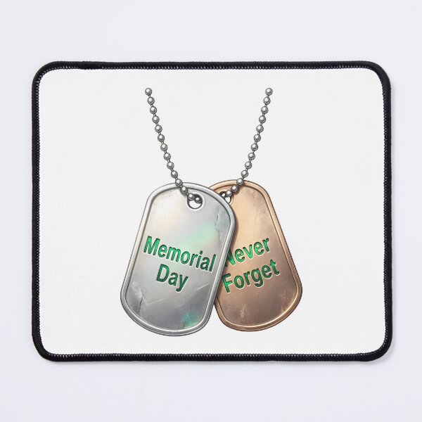Item preview, Two military dog tags say Never Forget. designed and sold by Creative88Art.