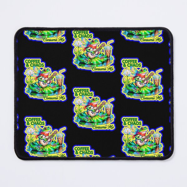 Item preview, Coffee And Chaos Consume Me Frog designed and sold by WoodburyLake.