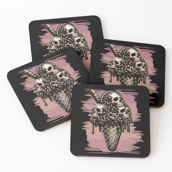 Item preview, Gothic Skull Ice Cream – Dark Tattoo Style Aesthetic Art designed and sold by Szpaku desart .