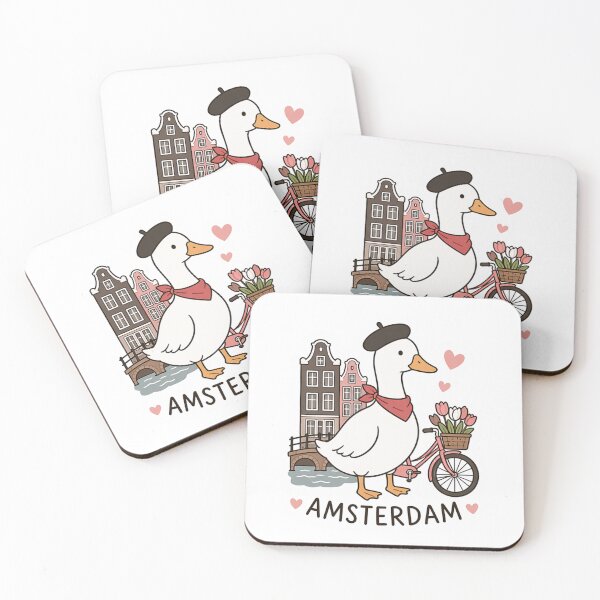 Item preview, Cute Amsterdam Goose Sticker – Dutch Canal Kawaii Design designed and sold by ZYNORAworld.