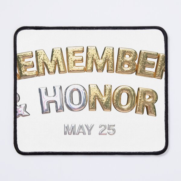 Item preview, Golden text Remember & Honor with flags. designed and sold by Creative88Art.