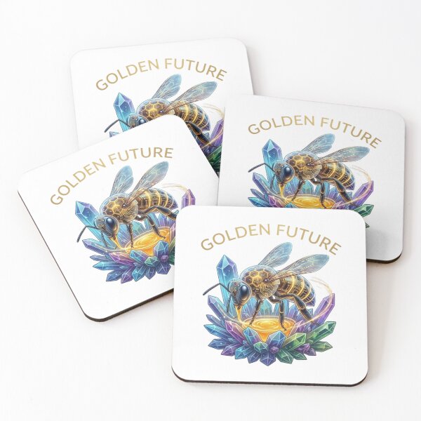 Item preview, Golden Future - Steampunk Robotic Bee Aesthetic Art designed and sold by NativeHue Oficial.