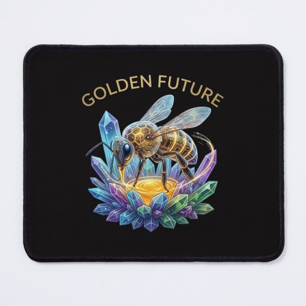 Item preview, Golden Future - Steampunk Robotic Bee Aesthetic Art designed and sold by NativeHue Oficial.
