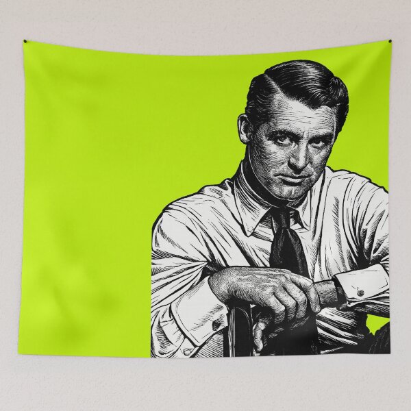 Item preview, Cary Grant Portrait – Golden Age Hollywood Icon with Classic Charm designed and sold by Analog Aura .