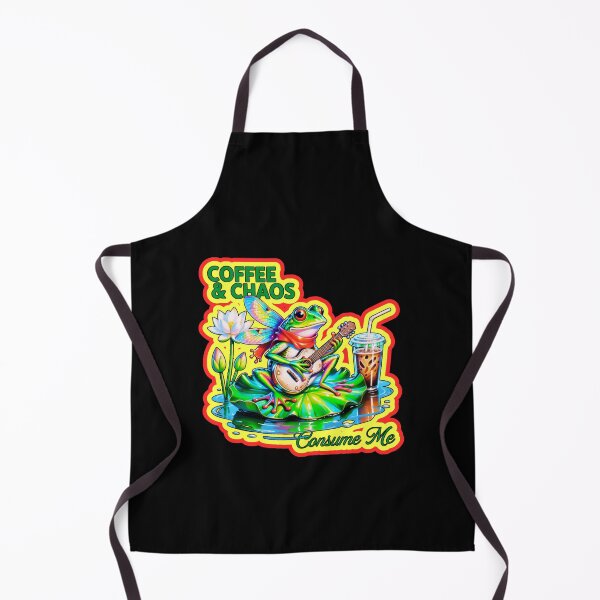 Item preview, Coffee And Chaos Consume Me Frog designed and sold by WoodburyLake.