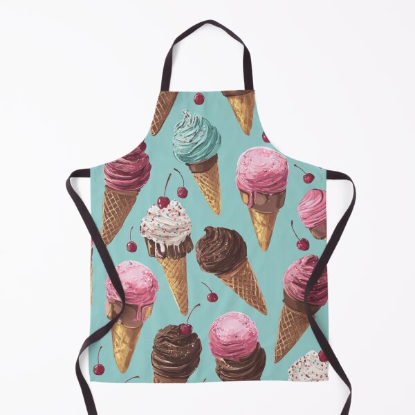 Item preview, Sweet Ice Cream Cone Pattern Summer Dessert designed and sold by NicolasGlowArt.