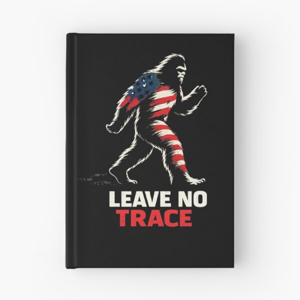 Item preview, Leave No Trace Bigfoot USA, Patriotic Sasquatch, Hiking Meme, Outdoor Humor, American Flag Cryptid designed and sold by VibeOffline Studio.