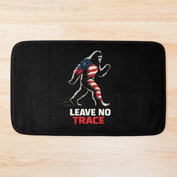 Item preview, Leave No Trace Bigfoot USA, Patriotic Sasquatch, Hiking Meme, Outdoor Humor, American Flag Cryptid designed and sold by VibeOffline Studio.