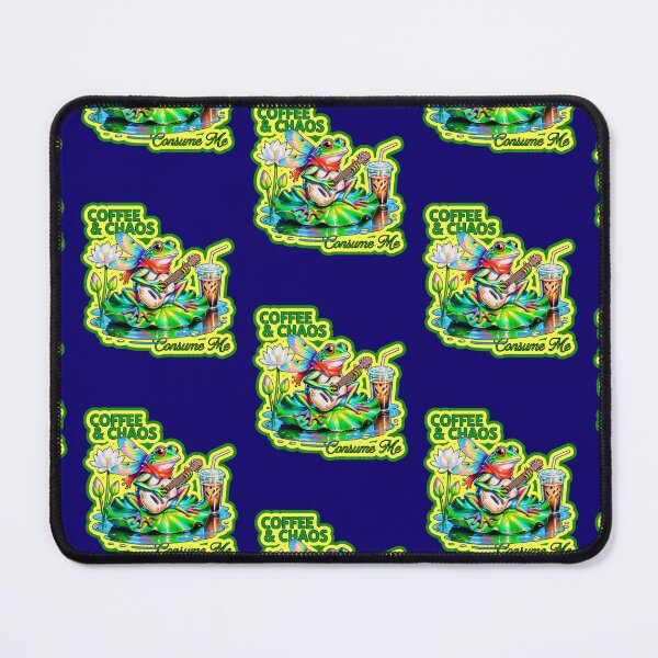 Item preview, Coffee And Chaos Consume Me Frog designed and sold by WoodburyLake.