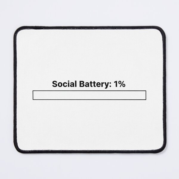 Item preview, Social Battery 1 Percent - Funny Introvert Loading Bar - Minimalist Social Anxiety Art designed and sold by JLMWorks.
