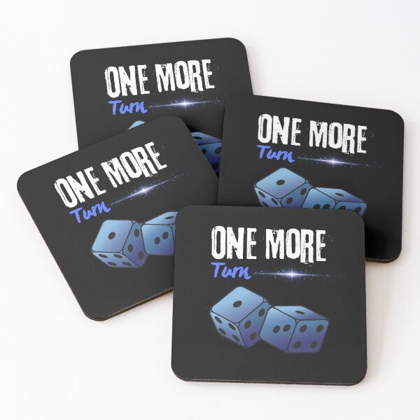 Item preview, One More Turn Dice Design | Minimalist Board Game Art | Blue Gaming Aesthetic designed and sold by Aquarius-club.