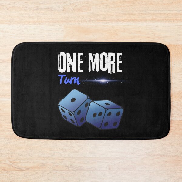 Item preview, One More Turn Dice Design | Minimalist Board Game Art | Blue Gaming Aesthetic designed and sold by Aquarius-club.