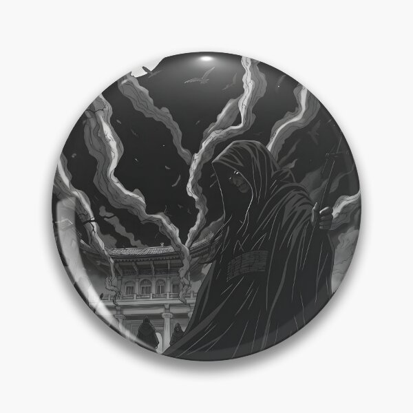 Item preview, Grim Reaper Cult Under Full Moon Black And White designed and sold by D6rkT3chDemon.
