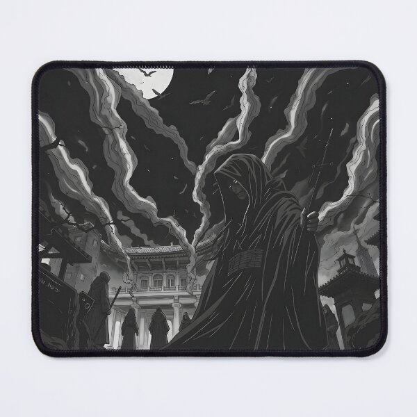 Item preview, Grim Reaper Cult Under Full Moon Black And White designed and sold by D6rkT3chDemon.
