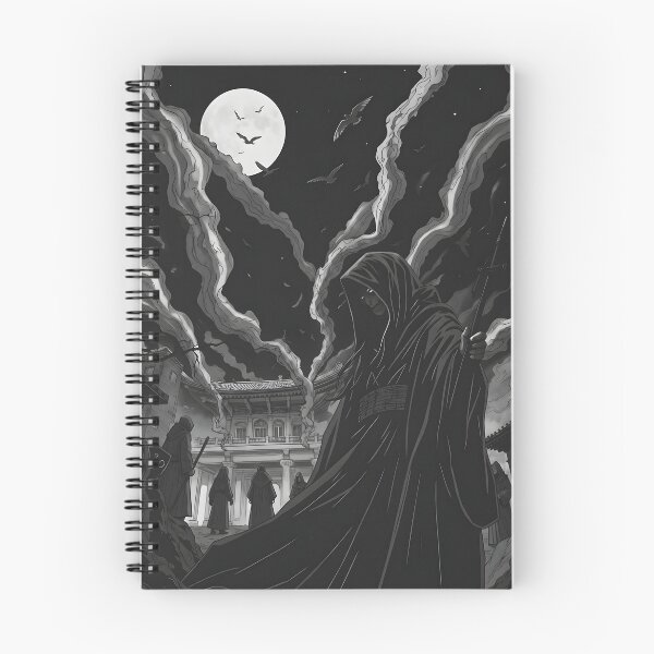 Item preview, Grim Reaper Cult Under Full Moon Black And White designed and sold by D6rkT3chDemon.