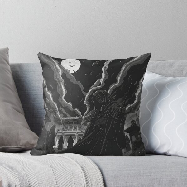Item preview, Grim Reaper Cult Under Full Moon Black And White designed and sold by D6rkT3chDemon.