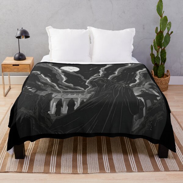Item preview, Grim Reaper Cult Under Full Moon Black And White designed and sold by D6rkT3chDemon.