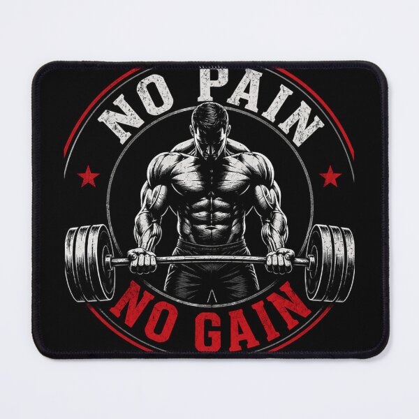 Item preview, No Pain No Gain Aggressive Gym Typography designed and sold by Kupeliemre.