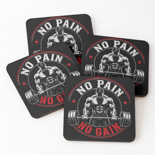 Item preview, No Pain No Gain Aggressive Gym Typography designed and sold by Kupeliemre.
