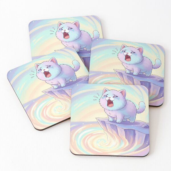 Item preview, Cat Screaming Into The Void Daily Mood - Cute Kawaii Rainbow Vortex Art designed and sold by JLMWorks.
