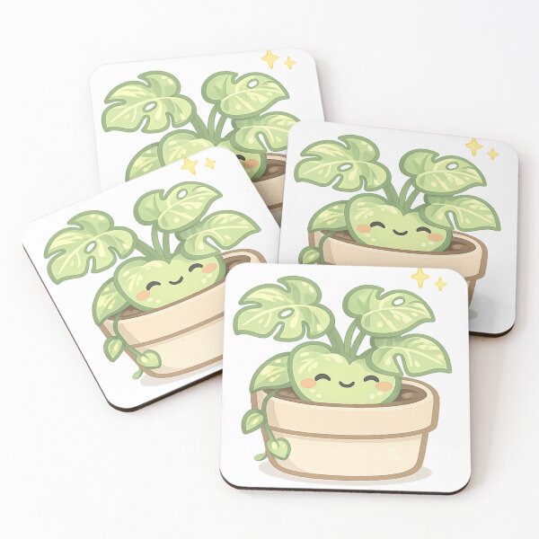 Item preview, Cute Kawaii Pothos Plant in Pot Cartoon Houseplant designed and sold by KtacoYellow.