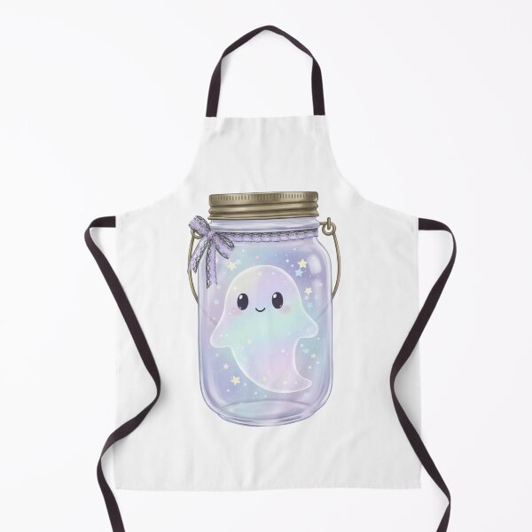 Item preview, Kawaii Ghost in a Jar Art - Bottled Boos Celestial Decor - Cute Spooky Pastel Ghost designed and sold by JLMWorks.