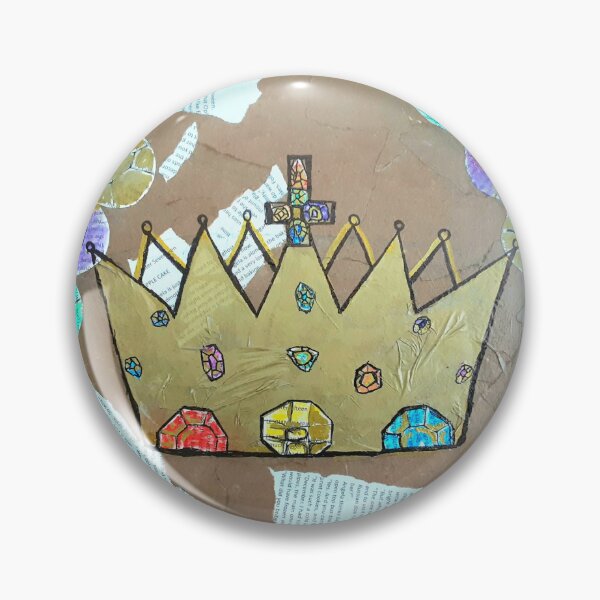 Item preview, A Mardi Gras Crown Collage With My Torn Manuscript Pages designed and sold by hogelstick.