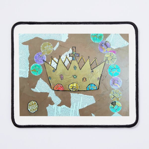 Item preview, A Mardi Gras Crown Collage With My Torn Manuscript Pages designed and sold by hogelstick.