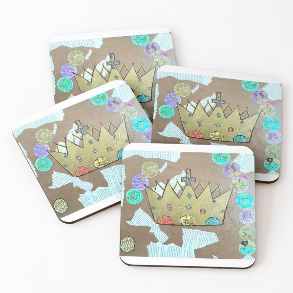 Item preview, A Mardi Gras Crown Collage With My Torn Manuscript Pages designed and sold by hogelstick.