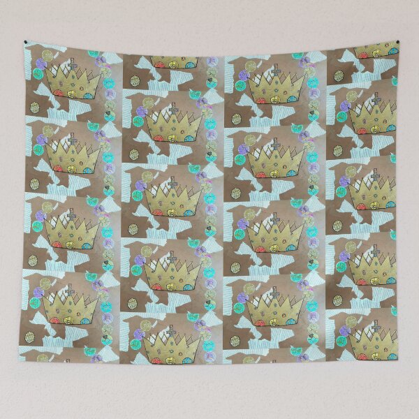Item preview, A Mardi Gras Crown Collage With My Torn Manuscript Pages designed and sold by hogelstick.