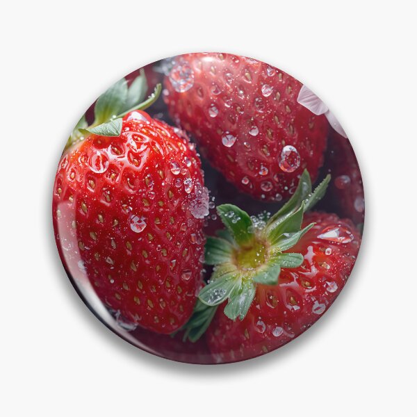 Item preview, fresh strawberries with flowers designed and sold by TanyaLovus.