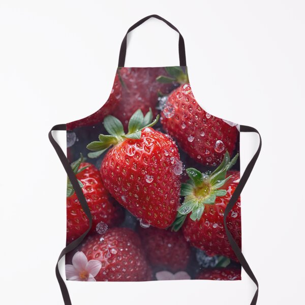 Item preview, fresh strawberries with flowers designed and sold by TanyaLovus.
