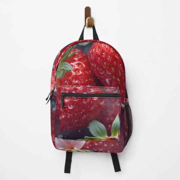 Item preview, fresh strawberries with flowers designed and sold by TanyaLovus.