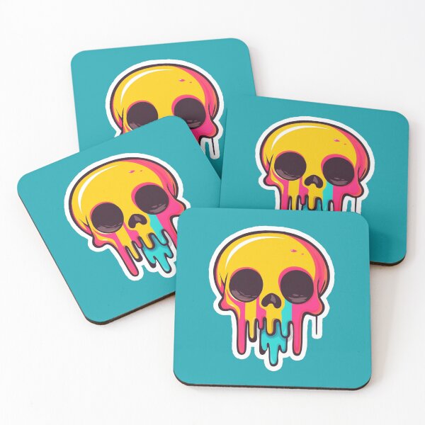 Item preview, neon goopy skull designed and sold by HauntedEmporium.